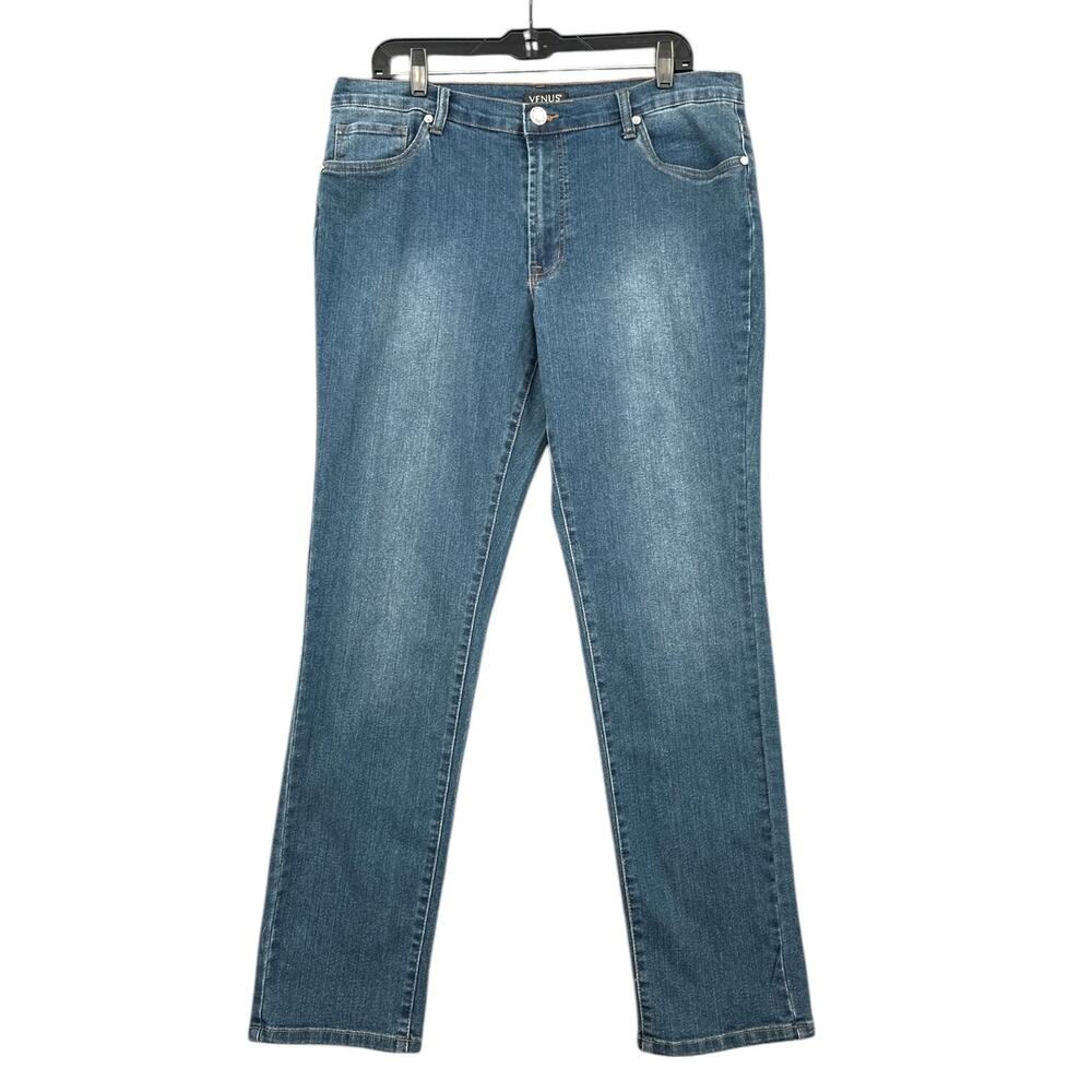 VENUS Blue Straight Leg Medium Wash 5-Pocket FAME Jeans USA 16 Womens‎